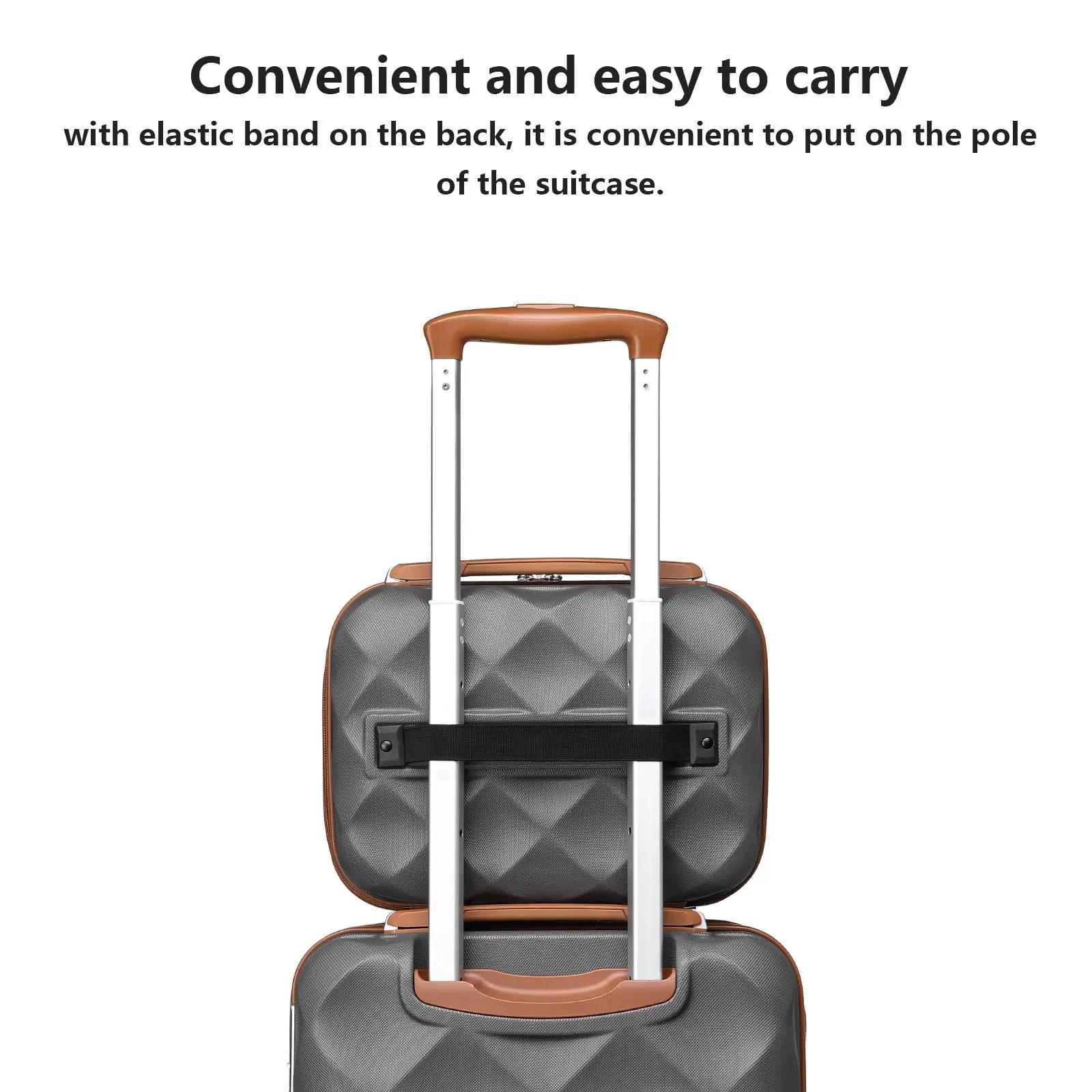 Étui de beauté pour voyageur britannique, mallette de maquillage rigide, bagage à main portable, poi