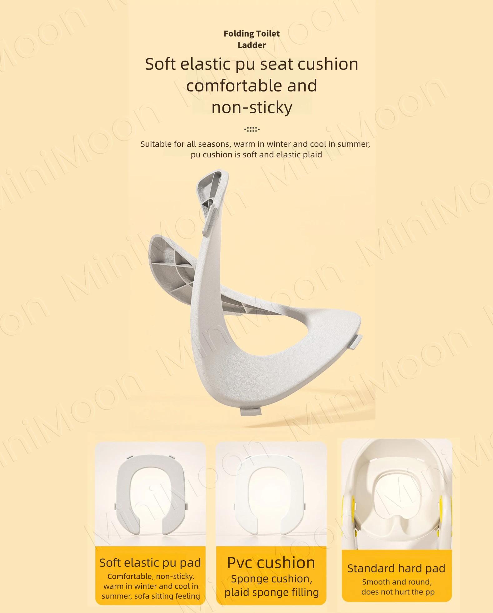 Pot portable pliable 2-en-1 pour enfants, siège d'apprentissage de la propreté avec marchepied intég