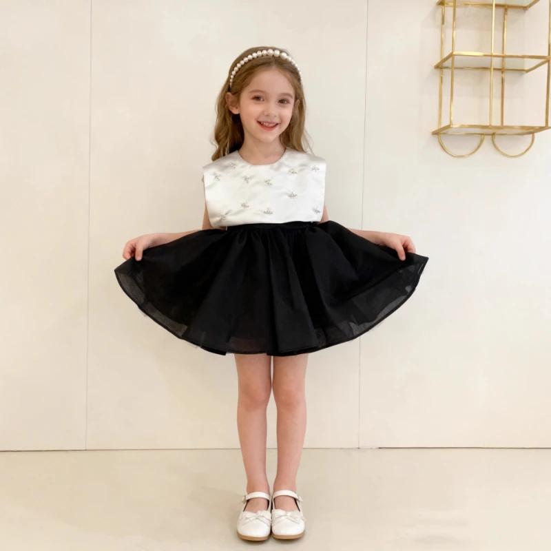 Robe de soirée en satin noir pour bébé, idéale pour le premier anniversaire, robe de demoiselle d'ho