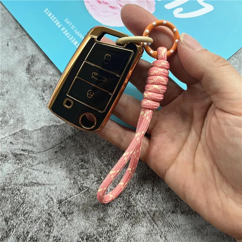 Porte-clés accessoires petit porte-clés frais couleur bonbon porte-clés lanière Anti-perte porte-clé