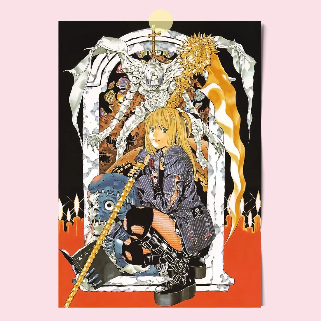 Bande dessinée japonaise Note de mort sans cadre toile peinture affiche lumière Yagami bande dessiné