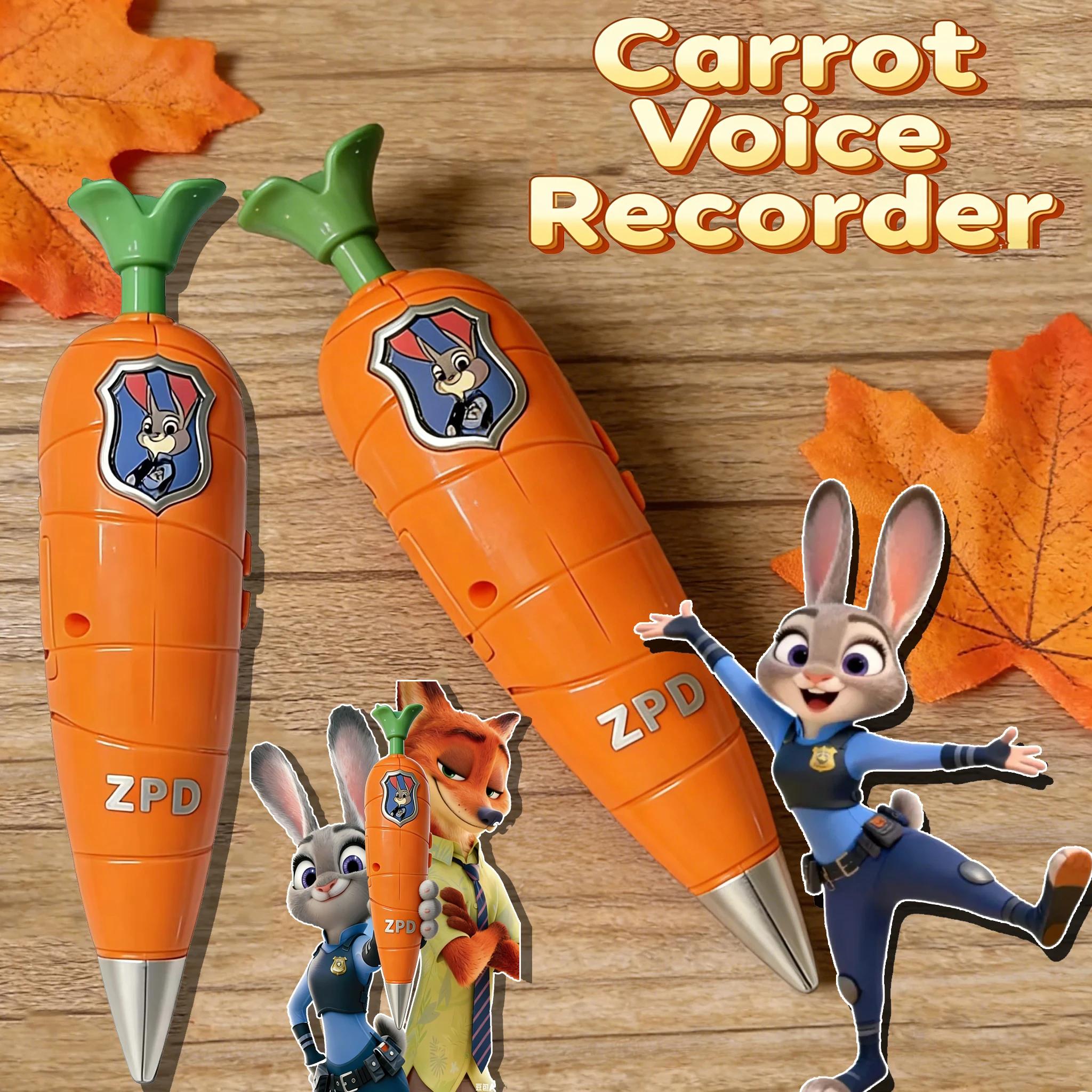 Stylo enregistreur Zootopia 2 Carrot |   Style Judy & Nick pour enfants |   Mini enregistreur des an