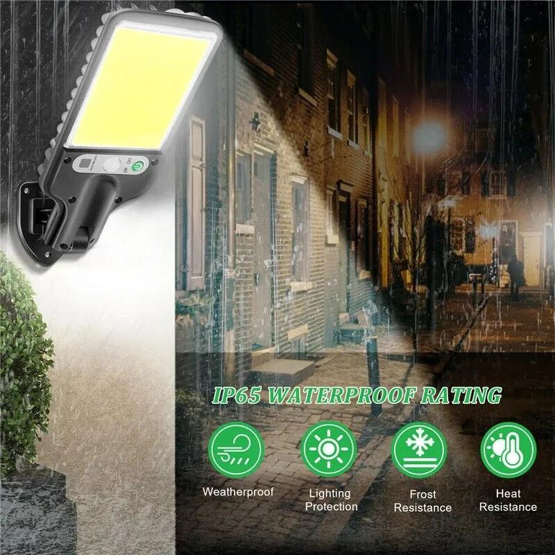 Applique murale solaire sans fil avec détecteur de mouvement, lampadaires extérieurs, sécurité, 3 mo