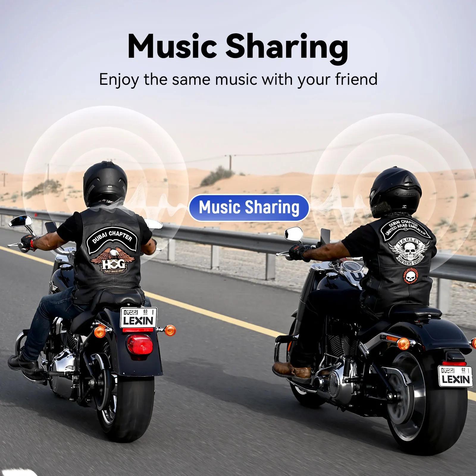 LEXIN-MeshCom-Oreillette Bluetooth Mesh pour moto, système de communication maillée, interphone audi