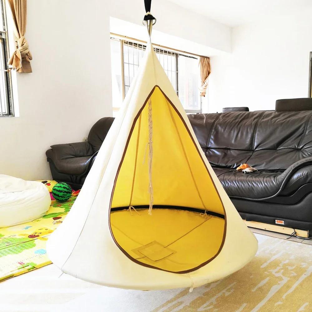 Chaise pivotante d'extérieur, tipi, soucoupe volante d'arbre, hamac léger et Portable en Nylon, sac 