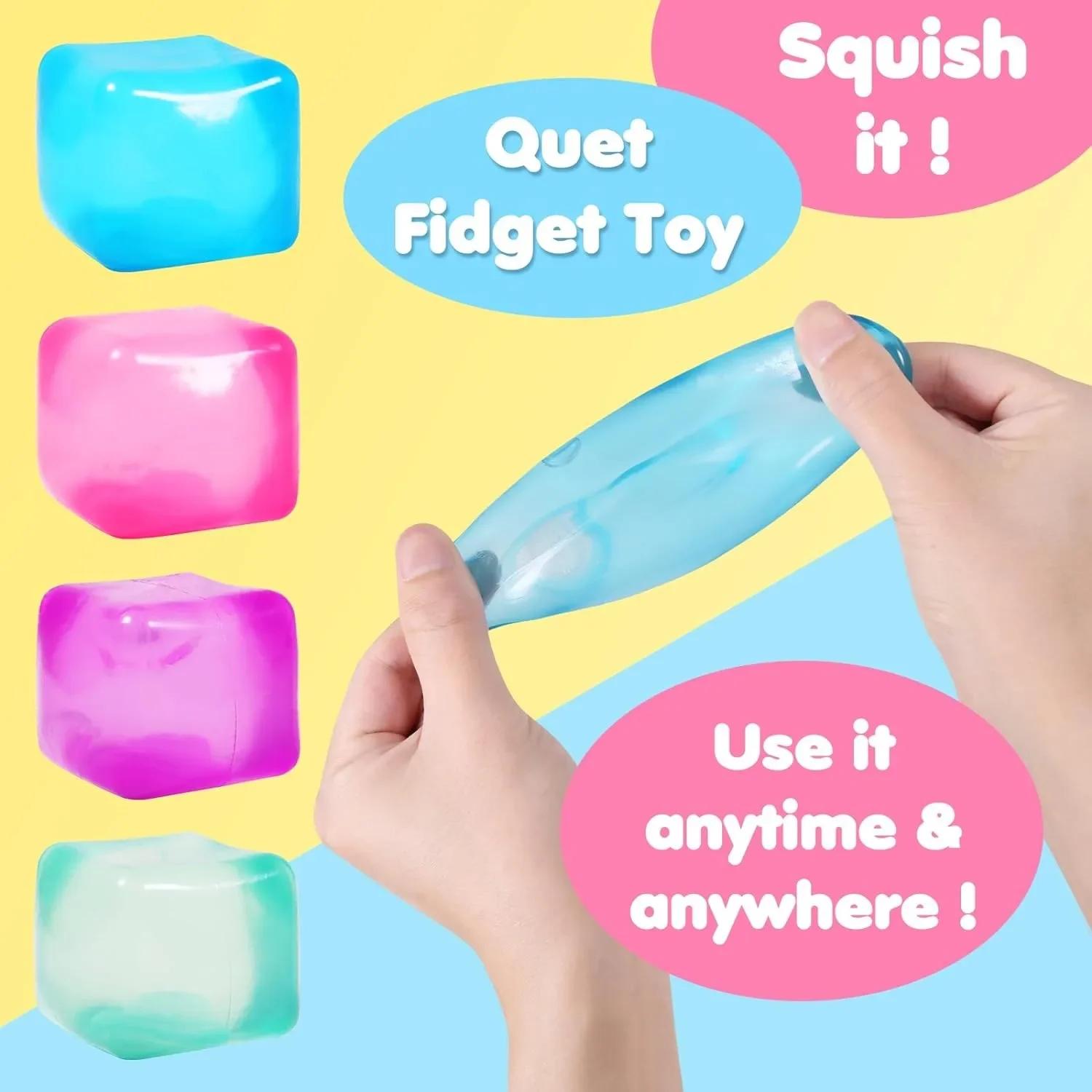 Cube de glace en Gel haute densité, jouet carré de décompression, balle anti-Stress Squishy, jouets 