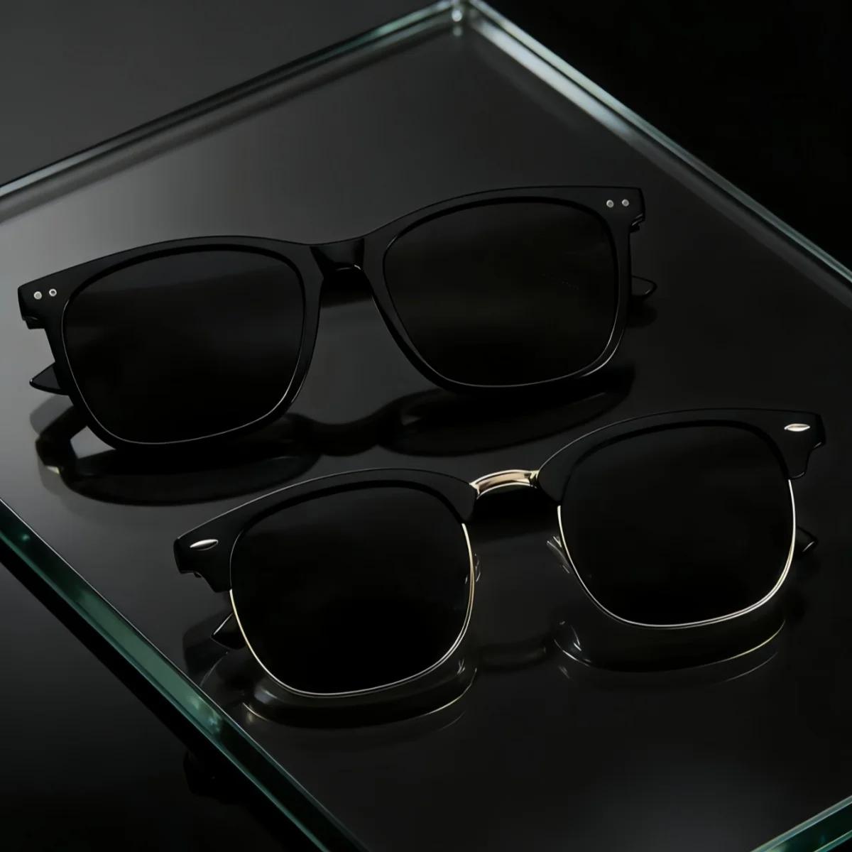 2 paires de lunettes de soleil tendance, style rétro européen et américain, unisexe, classiques, Y2K