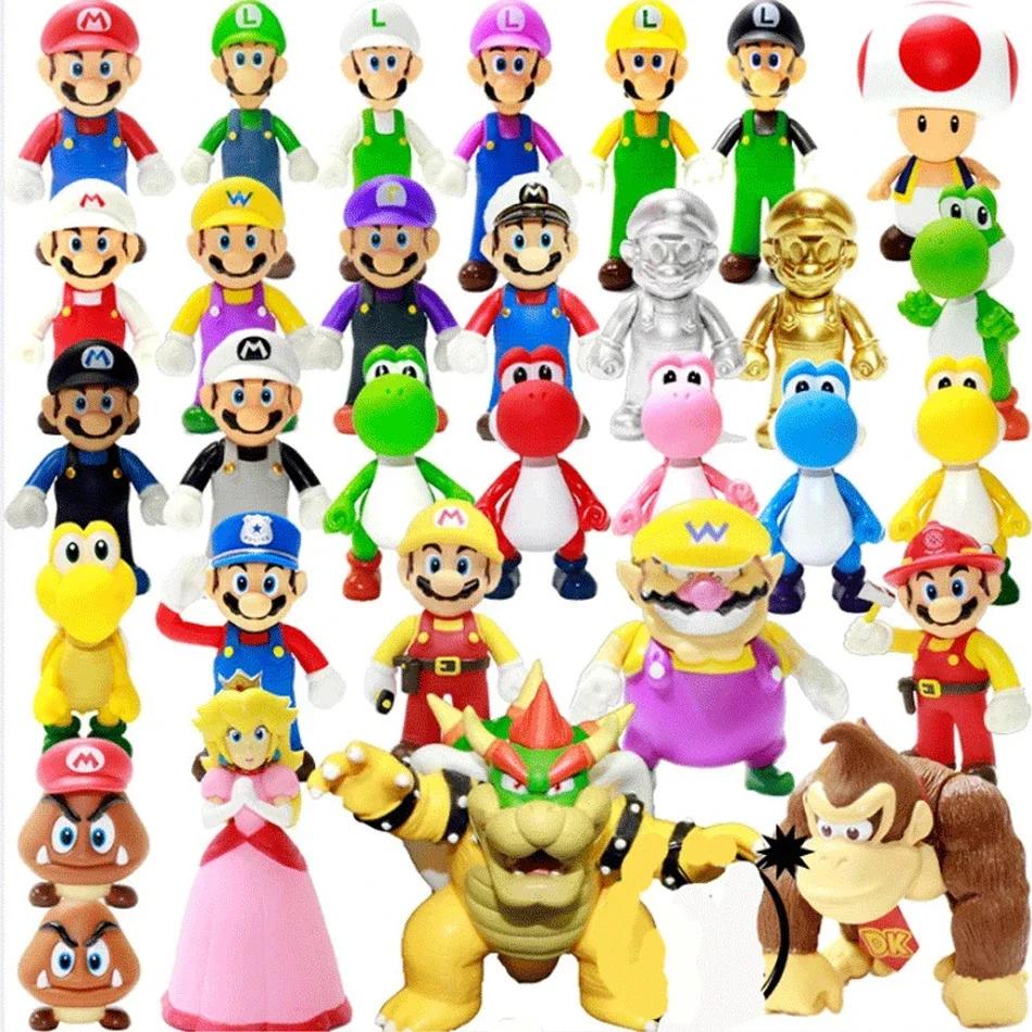 2026 Super Mario Bros Luigi Yoshi Mario figurines de dessins animés anime modèles créatifs jouets de