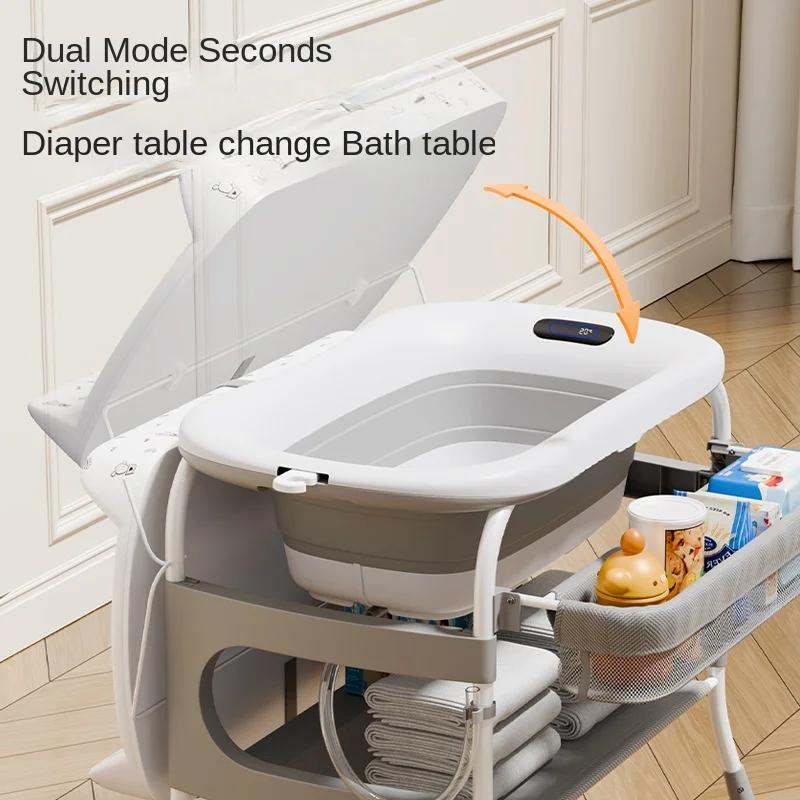 Table d'allaitement 2 en 1 pour bébé, Station de soins des couches pour bébé, fonction multifonction