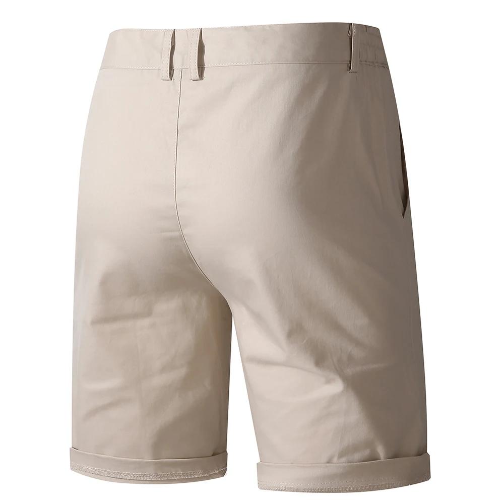 Shorts pour hommes 100% coton, couleur unie, de haute qualité, pour l'été, plage, décontractés, mode