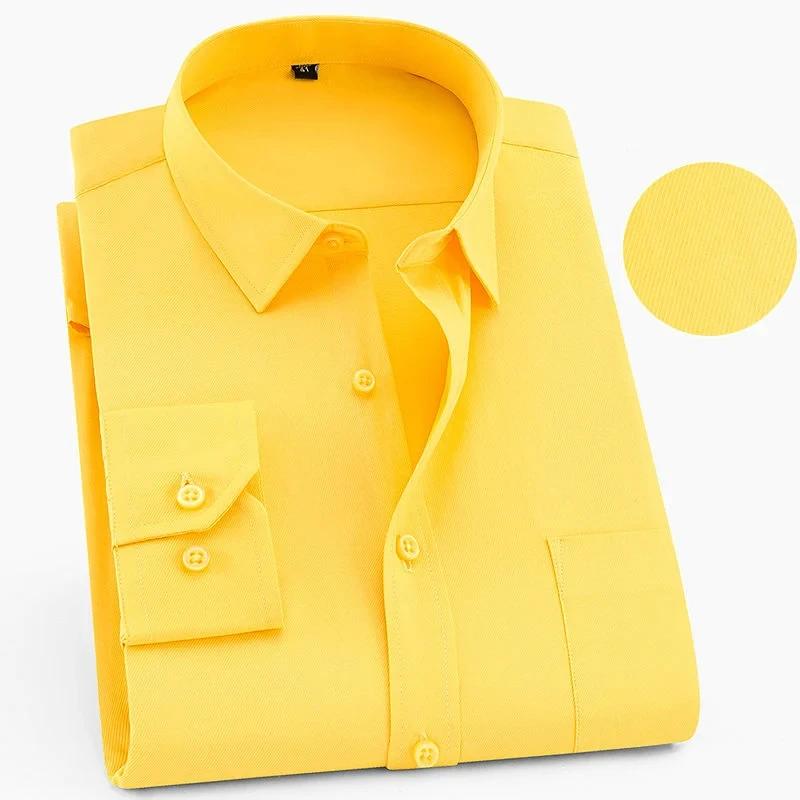 Chemise d'affaires à manches longues pour hommes, grande taille 8XL 7XL 6XL, printemps automne, coul