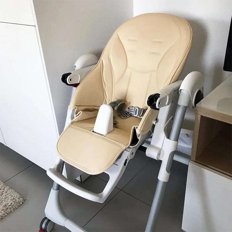 Coussin siège cuir PU chaise haute croissance enfants housse Peg Perego Prima Pappa Zero3