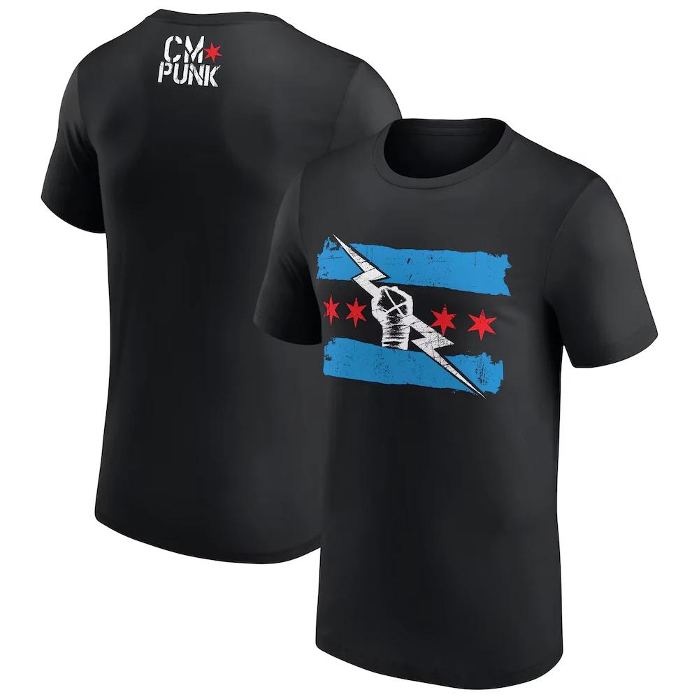 T-shirt Ringer CM Punk Best In The World pour homme, blanc et noir, imprimé 3D, sport, séchage rapid