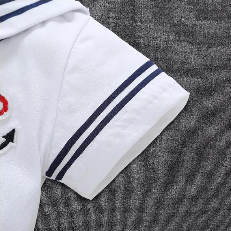 Nouveau-né bébé garçon vêtements combishort marin marine barboteuse à manches courtes combinaison Co