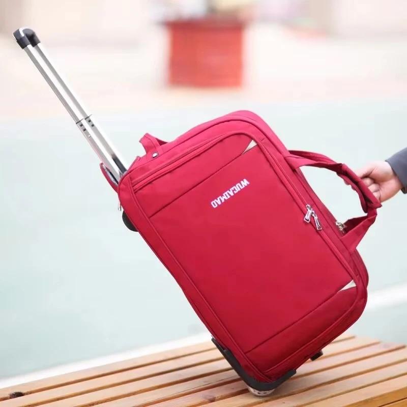 Nouvelles femmes valise à roulettes mode sac à bagages étanche chariot bagages sac de voyage hommes 