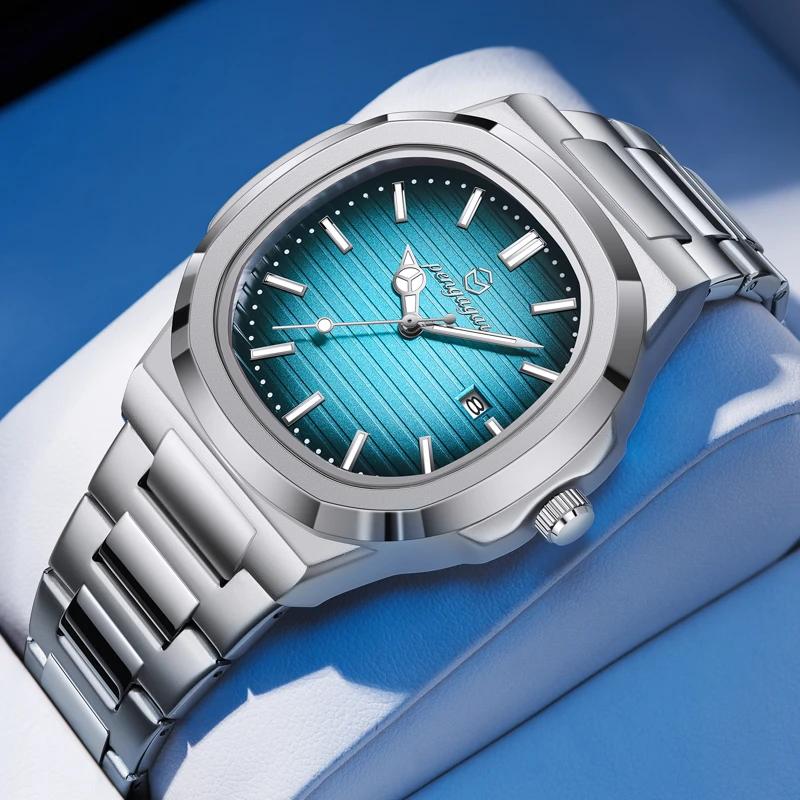 Nouvelle Montre Militaire de Luxe 2026 pour Homme, Carrée, Étanche, Lumineuse, Date et Jour, en Acie