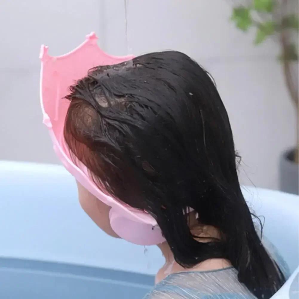 Pour enfants Protection des oreilles sûr enfants shampooing bain réglable lavage des cheveux chapeau