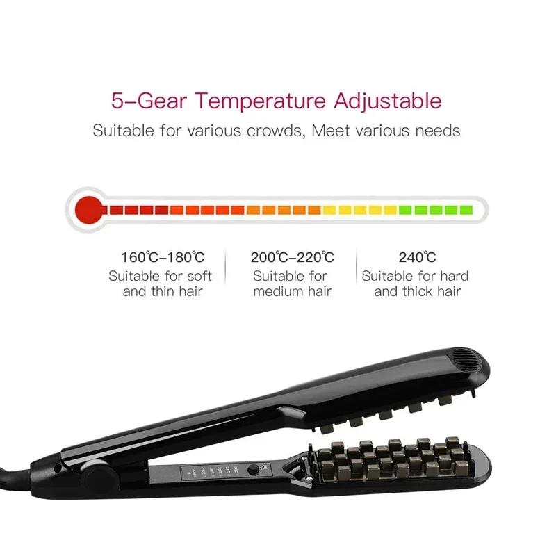 Fer à cheveux volumisant professionnel en céramique, volume de cheveux durable pour cheveux courts o