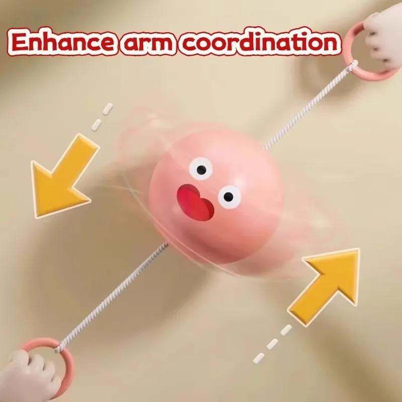2 pièces, balle lumineuse à sifflet, jouet rotatif à roue à friction pour enfants, puzzle à tirer, j