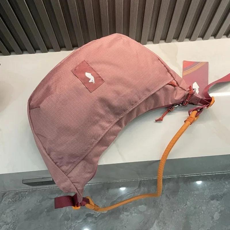 Sac à bandoulière en nylon pour femme 2026 avec design contrasté, sac bouffant, simple et léger