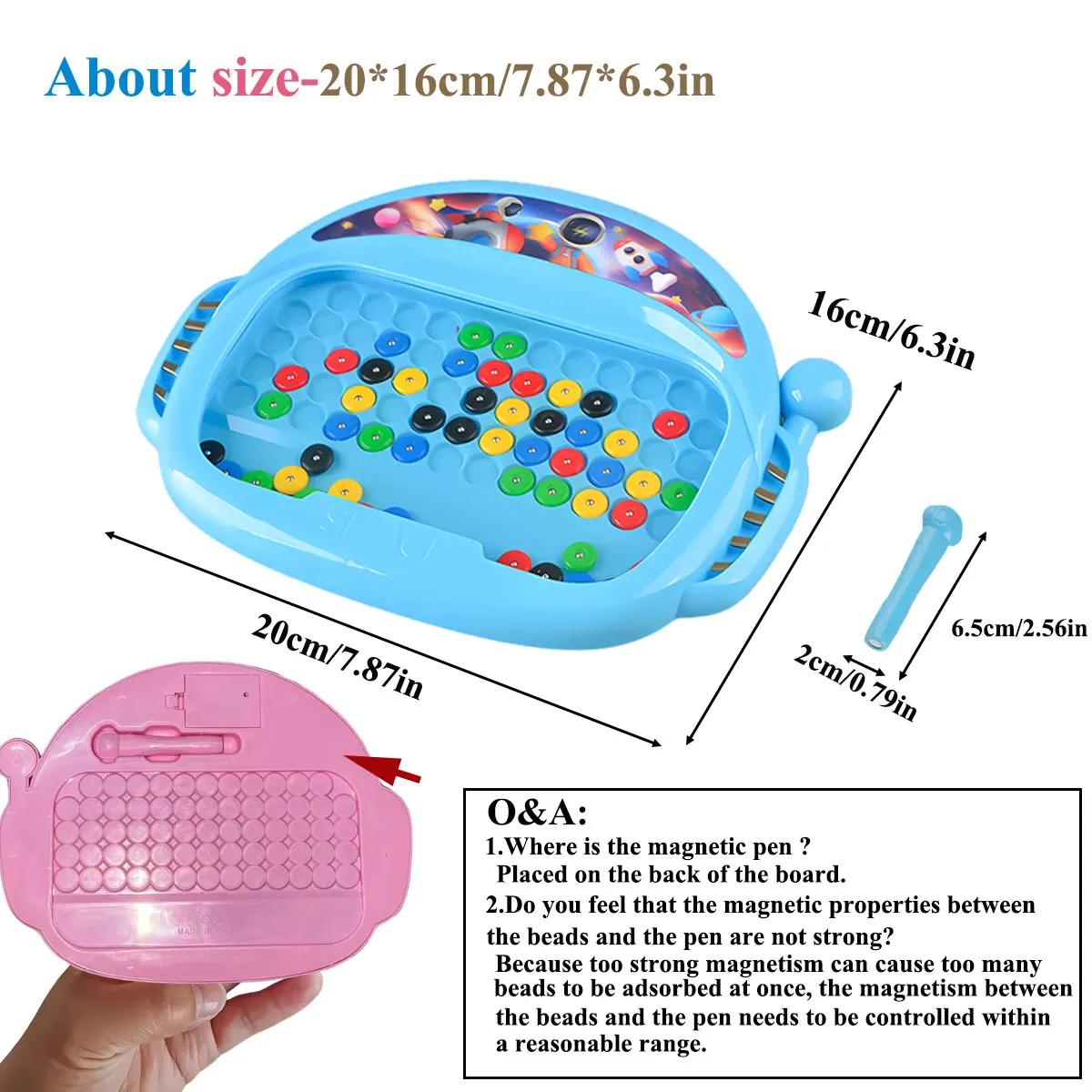 Tableau magnétique pour enfants avec stylo et perles, jouet de dessin, cadeau Montessori, garçons et