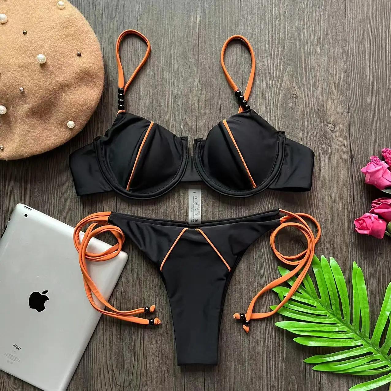 RUOTONGSEPT nouveau Sexy Push up Bikini ensemble maillot de bain femmes taille basse maillots de bai