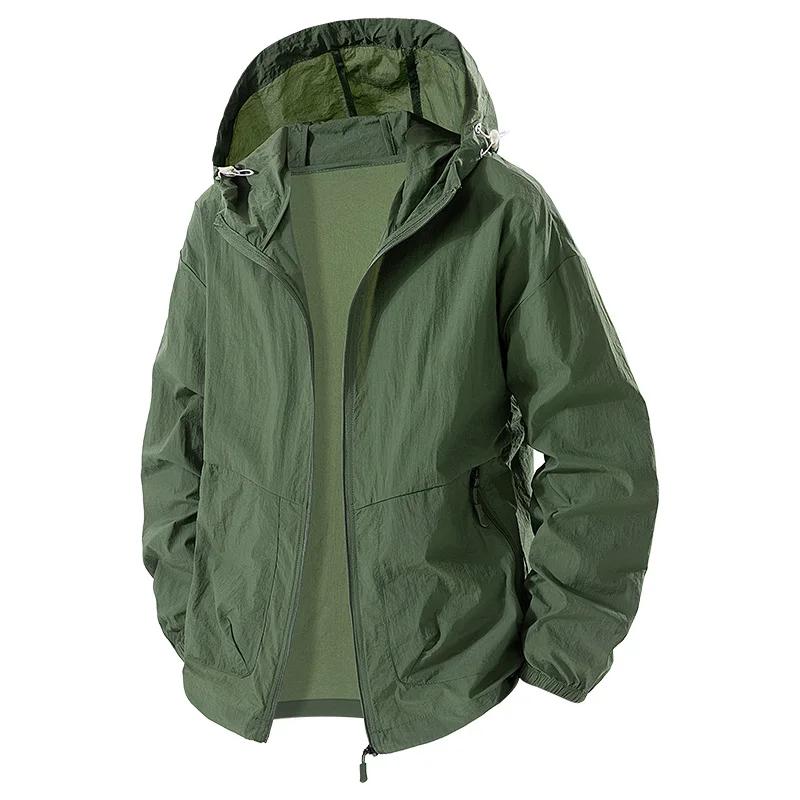 Veste de randonnée d'été UPF 50 + pour hommes, grande taille 8XL, imperméable, séchage rapide, coupe