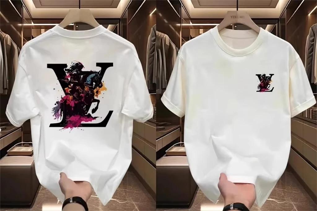 T-shirts à manches courtes pour hommes et femmes, marque tendance coréenne Wave, haut de gamme, à la