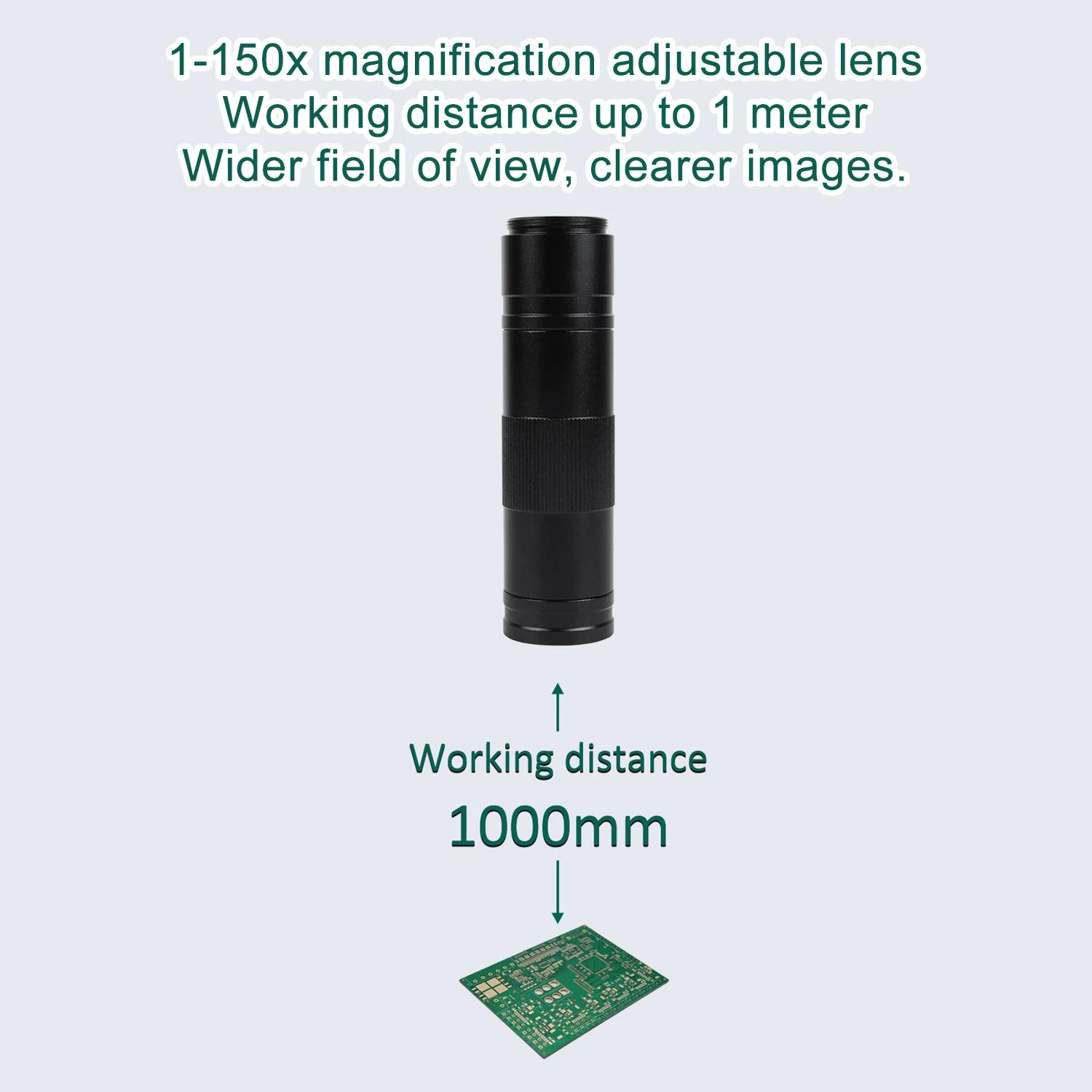 YIZHAN 48MP 4K Microscope à souder électronique FULL HD 1080P HDMI caméra logiciel USB 1-150x suppor