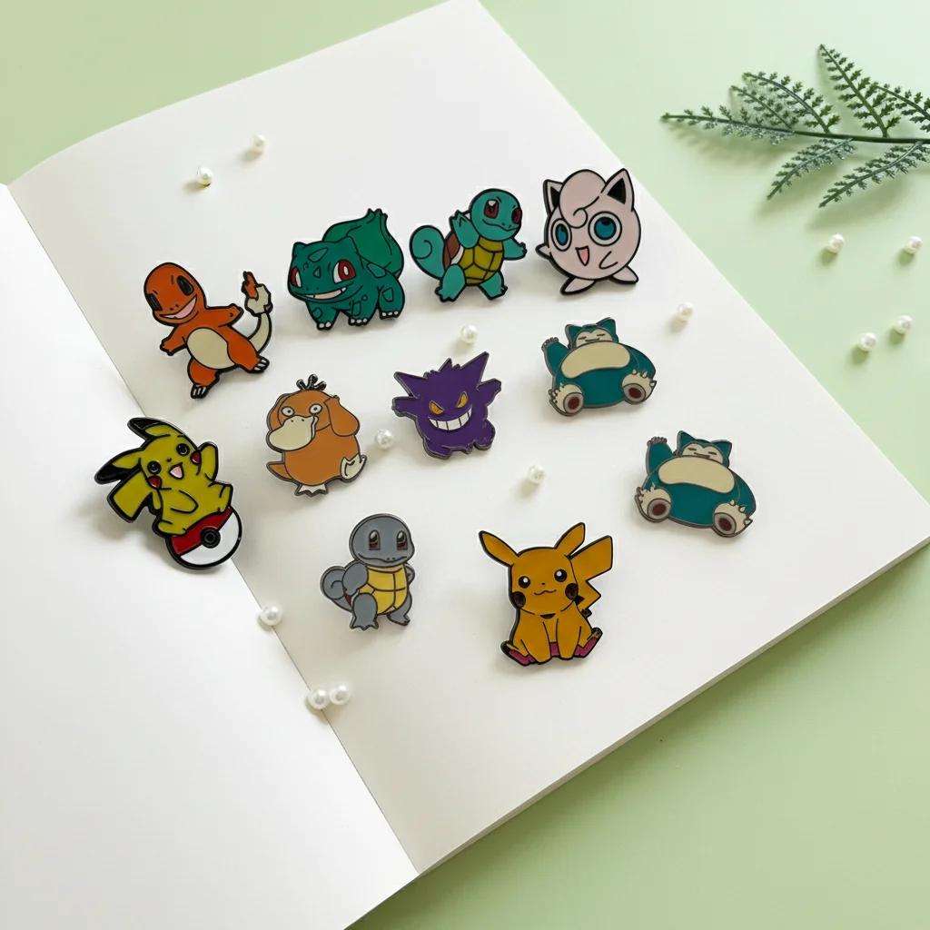 Ensemble d'épingles en émail Pikachu Gengar, 11 pièces, broches à bandes créatives pour sac à dos et