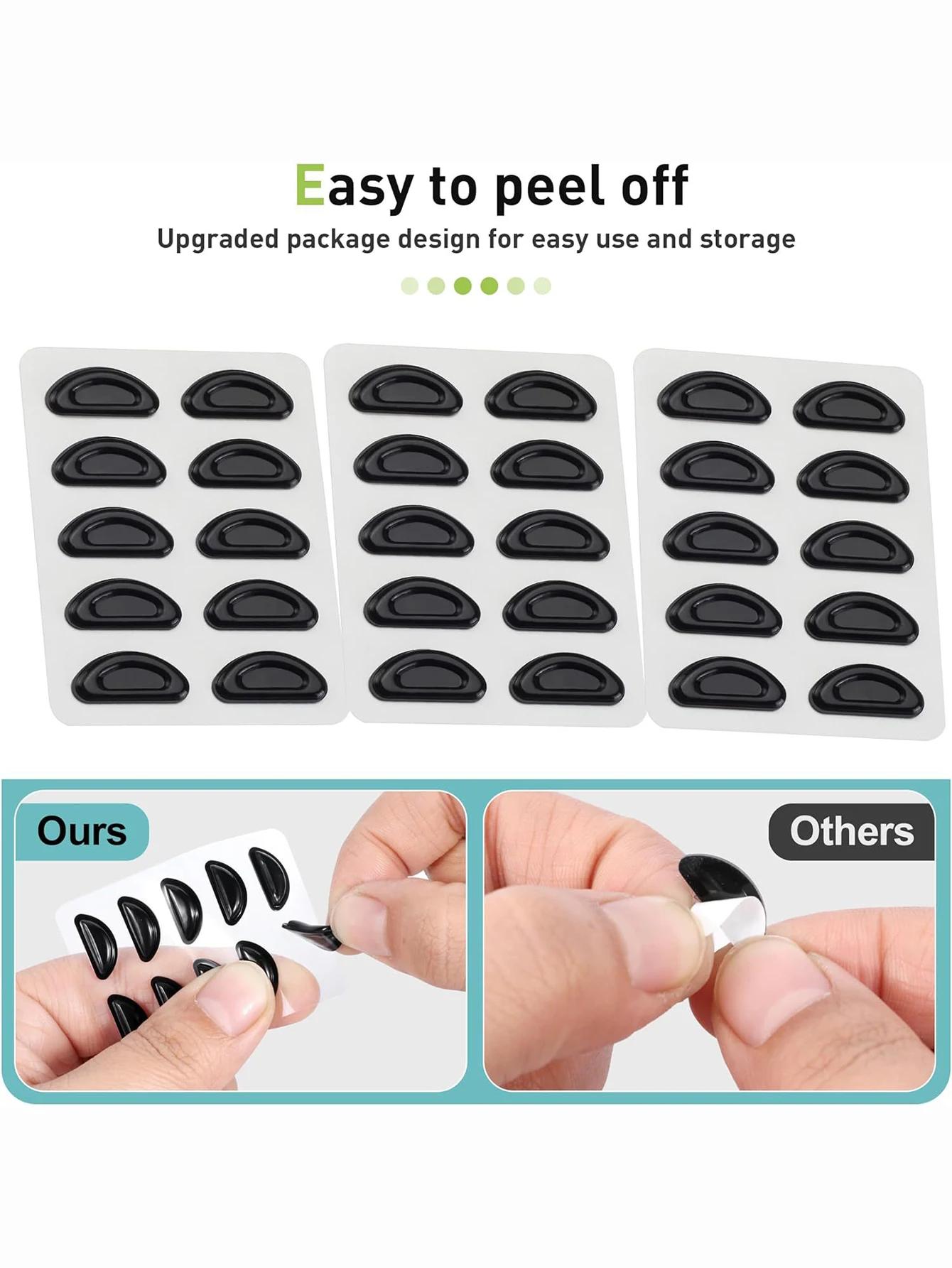 5 paires de plaquettes nasales antidérapantes pour lunettes, autocollants en Silicone souple, plaque
