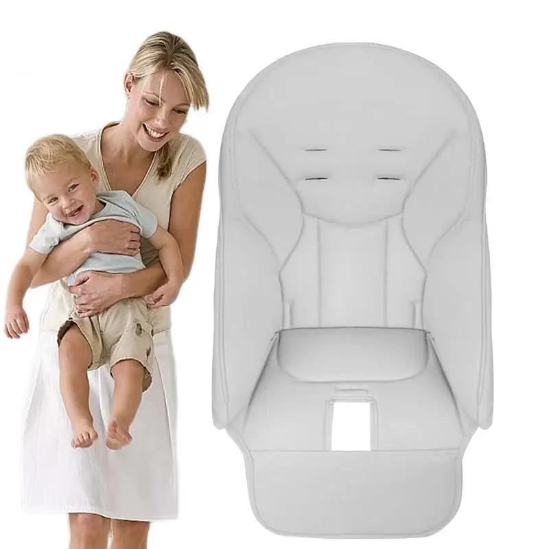 Coussin de siège de chaise de salle à manger en cuir PU pour bébé, housse de chaise de salle à mange