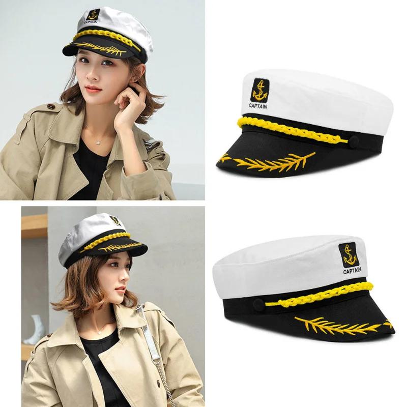 Chapeau de capitaine de yacht pour adulte, réglable, pour hommes et femmes, idéal pour les fêtes, le