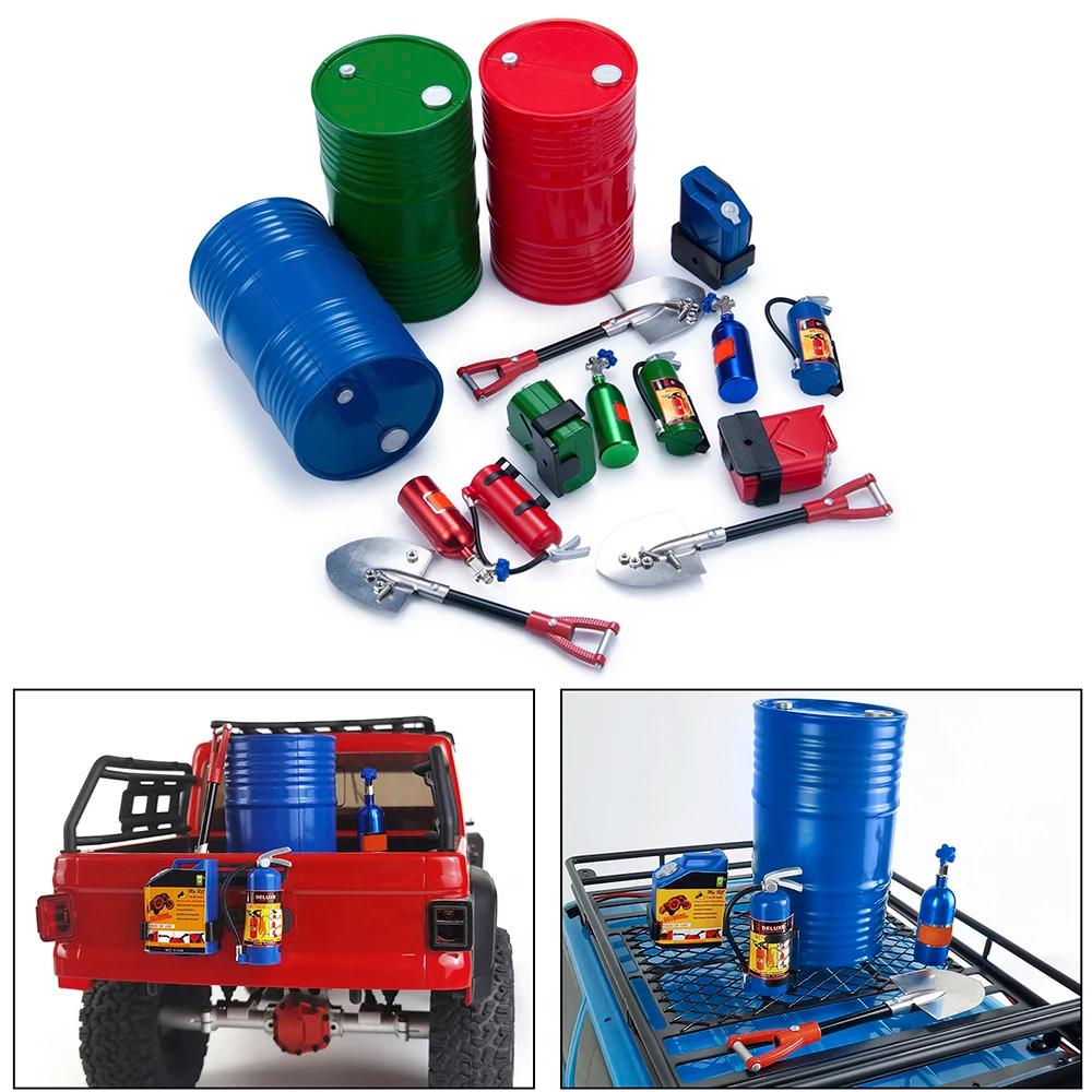 Accessoires à l'échelle 1:10, outils de décoration simulés, pelle, extincteur, bidon d'huile pour vo