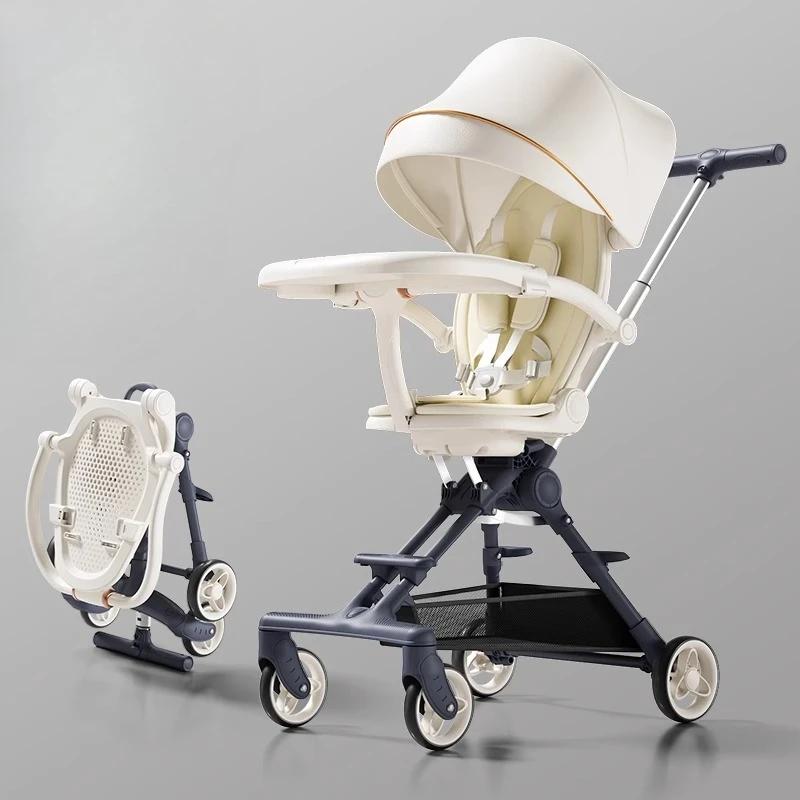 ‌ Poussette réversible ultralégère de 2,9 kg : 360 °   Pneus anti-roulis et anti-crevaison, protecti