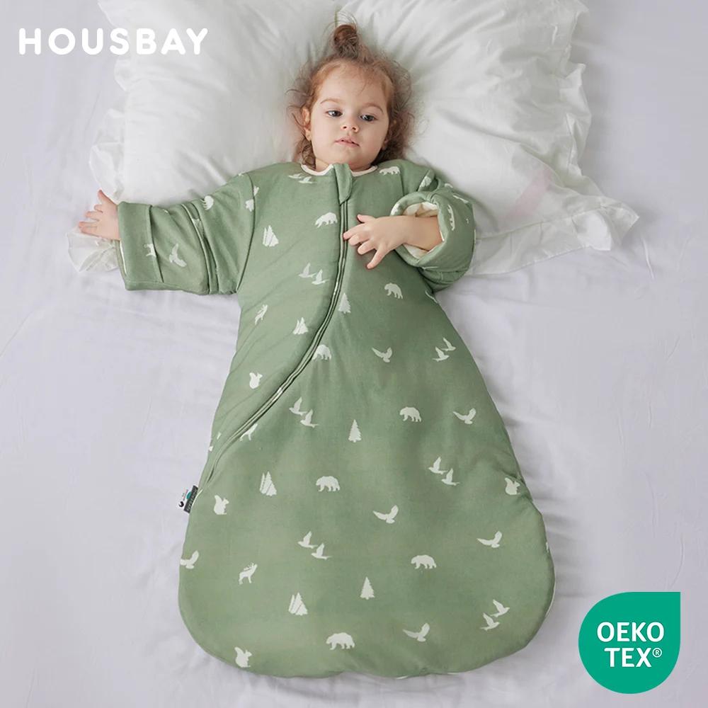 Sac de couchage pour bébé de 0 à 24 mois, avec manches amovibles, couverture anti-coup de pied, sacs