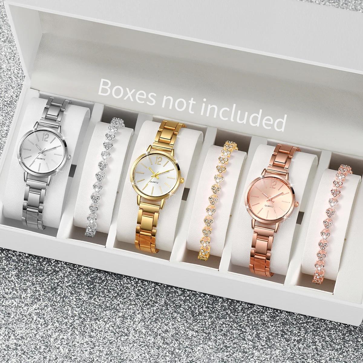 6 pièces/ensemble montre pour femme mode bracelet en acier montres à Quartz ensemble de bracelets en