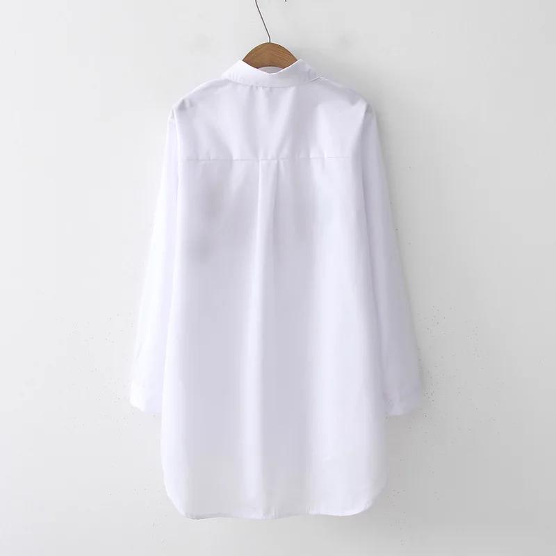 2024 nouvelle chemise blanche décontractée boutonnée col rabattu femme Blouse à manches longues coto