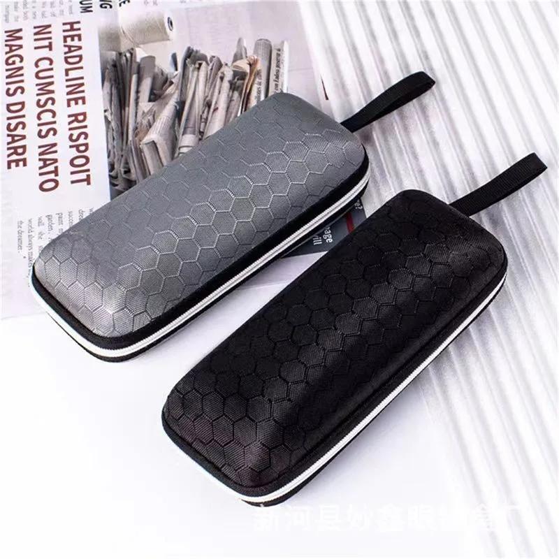 Nouveau étui à lunettes à fermeture éclair en nid d'abeille étui à lunettes de soleil portable sac à