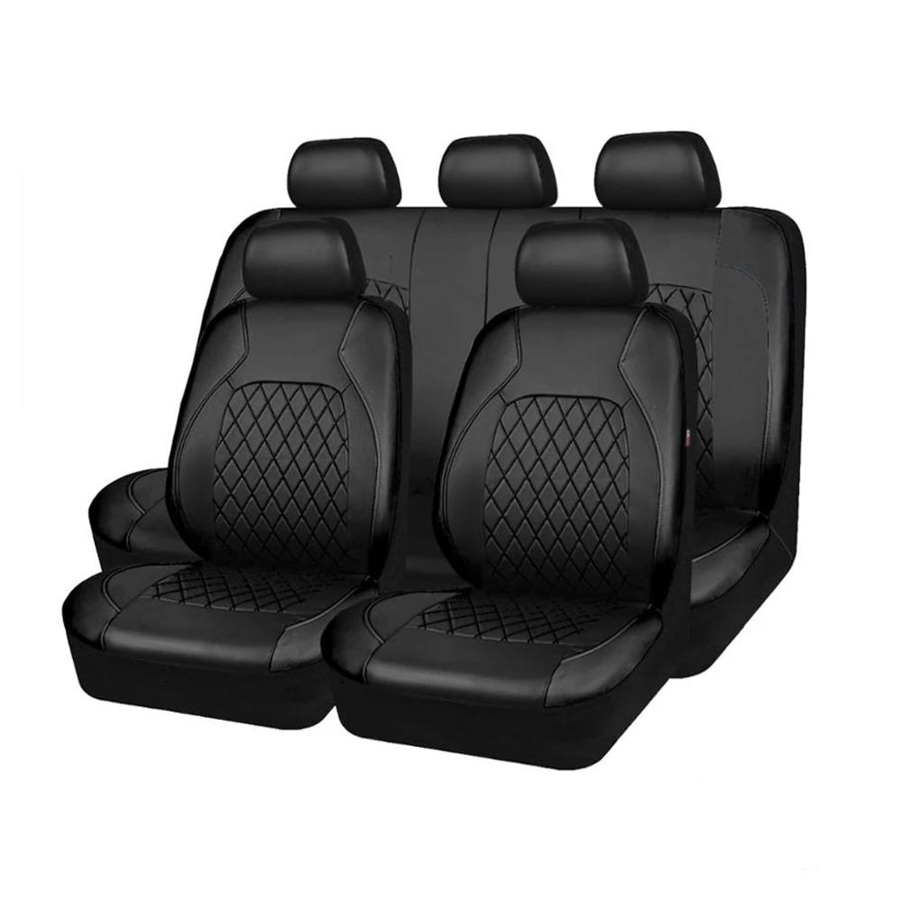 Ensemble universel de housses de siège de voiture en cuir PU, coussin de véhicule entièrement entour