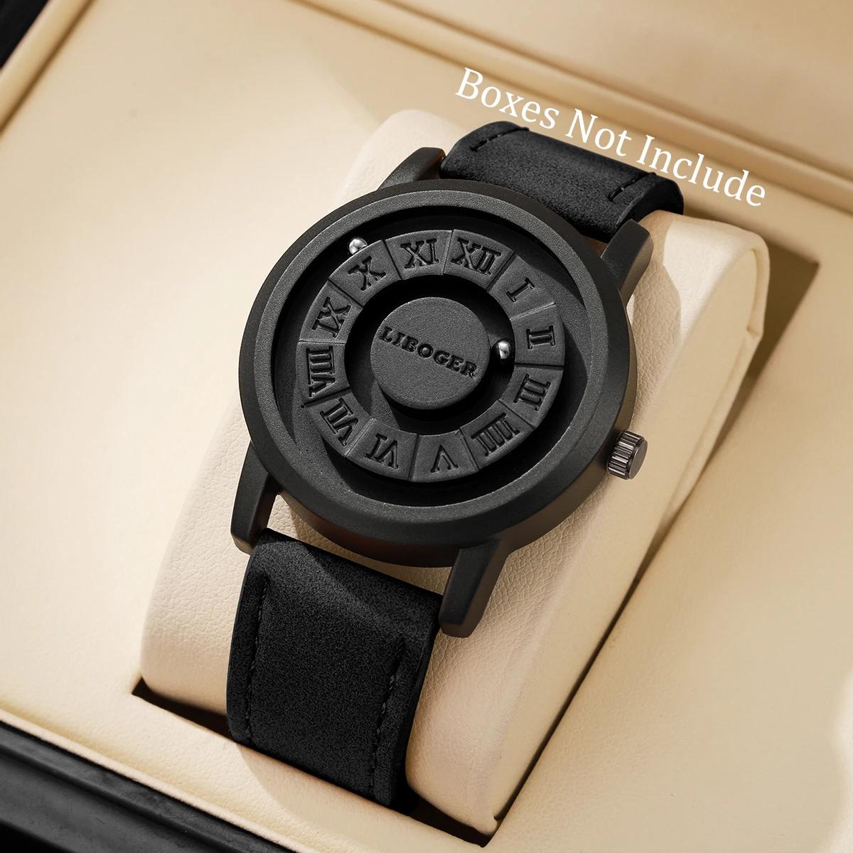 Mode Suspension magnétique hommes montres sport décontracté Roma cadran montres pour hommes horloge 