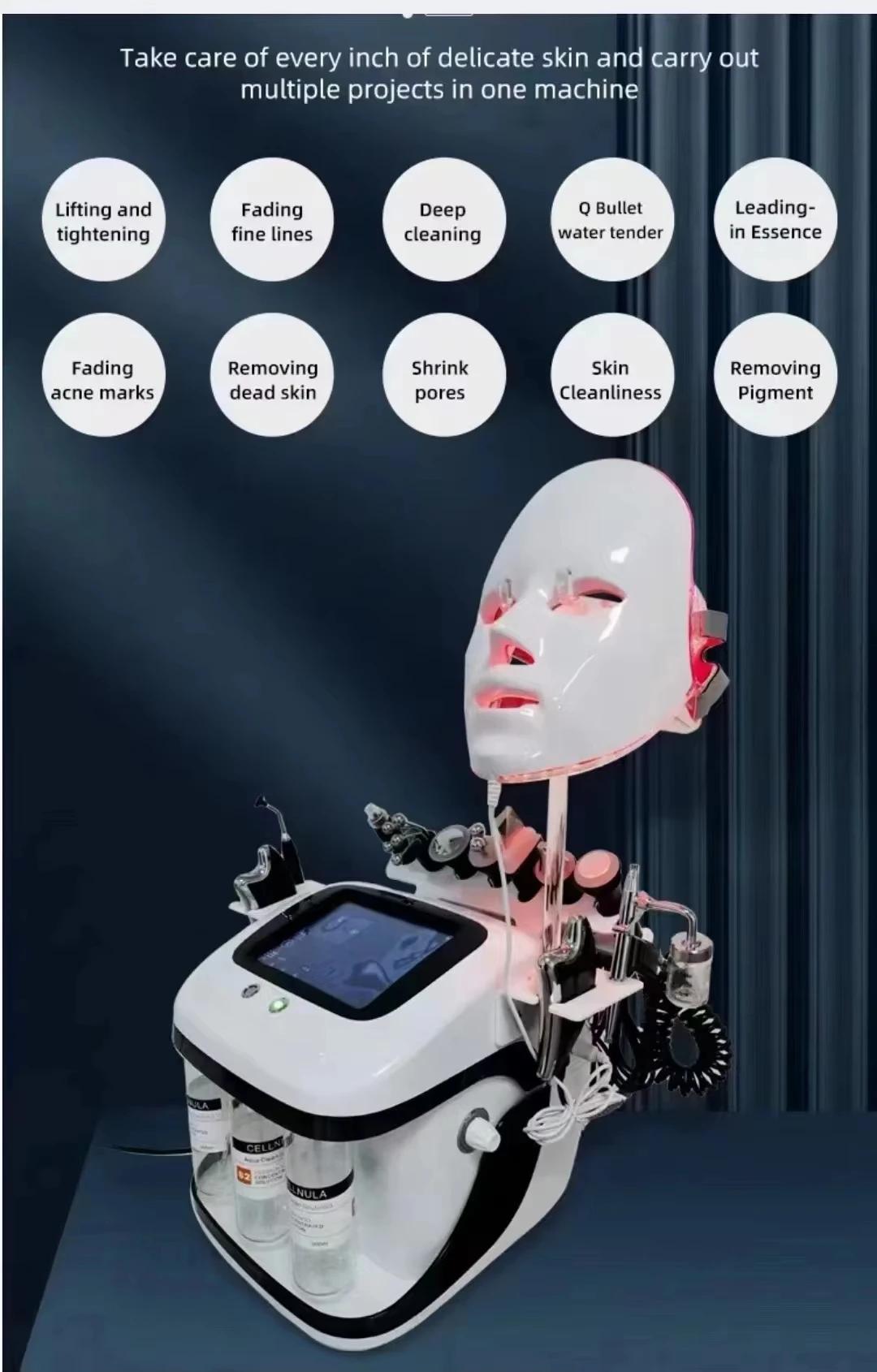 Nouvel appareil de soin de la peau 11 en 1 H2o2 Aqua Peeling Lift Skin Bubble Moisturizer Oxygen Hyd