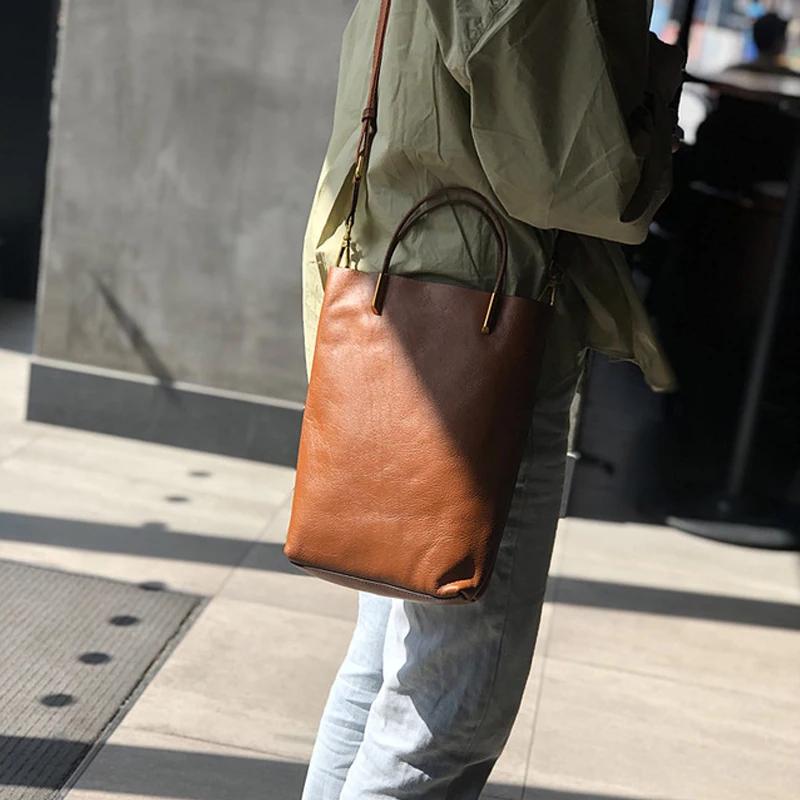 Sac à main Johnature en cuir véritable pour femme, nouveau modèle rétro 2026, en cuir de vachette so