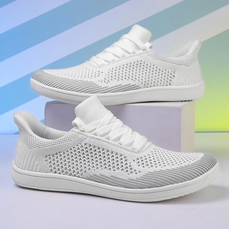 Grande taille 50 51 52 53 54 boîte à bout large pieds nus chaussures hommes chaussures en maille déc