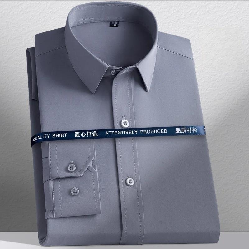 Nouvelles chemises pour hommes à manches longues, chemises habillées pour hommes, coupe ajustée, che