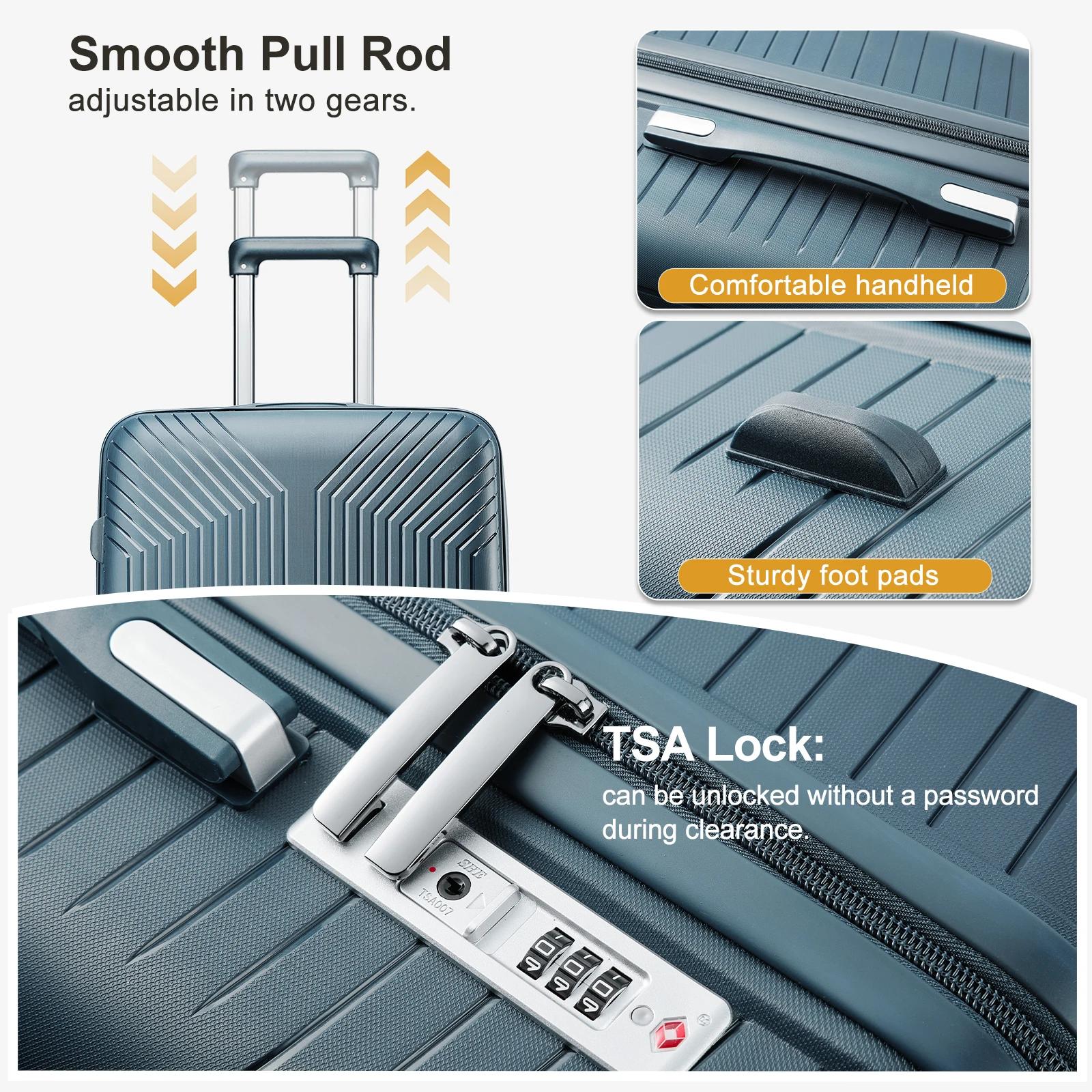 Valise de voyage 2024 nouvelle grande capacité bagages roulants Durable TSA valise cabine à main 20/