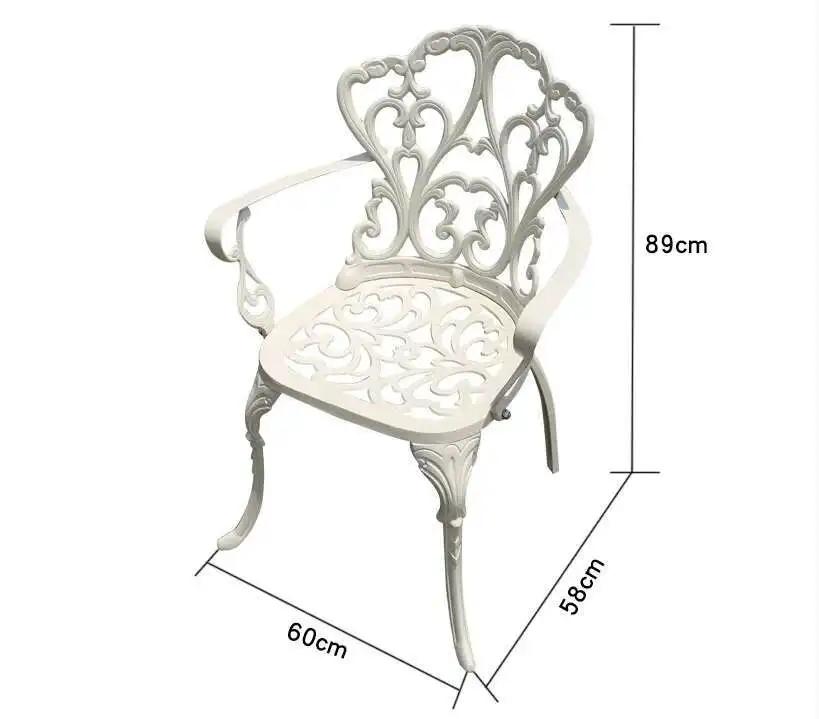 Tables et chaises en aluminium moulé pour l'extérieur, meubles de terrasse d'hôtel, table ronde en m