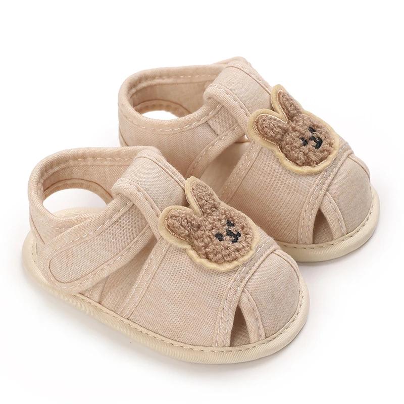 Baotou – sandales confortables à semelle souple, ours mignon, chaussures de premier pas Anti-coup de