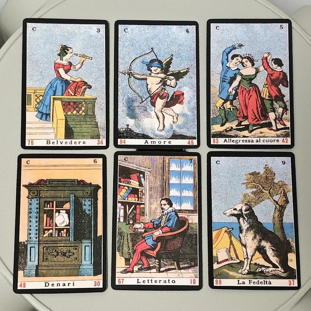 Cartes Oracle Sibyl 3,5*2,4 pouces Jeu de cartes Oracle quotidien Jeu de cartes italien Sibilla 52 p
