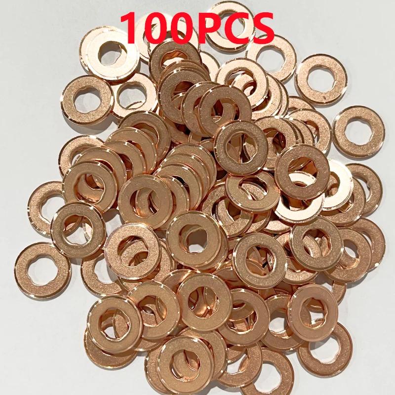 Buse d'injecteur en cuivre, 100 pièces, rondelle F00VC17504 F00VC17503 F00VC17502, joint de pulvéris
